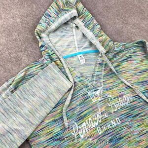 Salt Creek Hoodie Womens XL Multi Space Dye Cotton French Terry Pensacola Beach